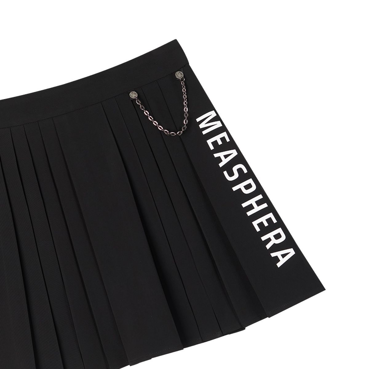 미스페라(MEASPHERA) WOMEN CHAIN PLEATS SKIRT BLACK