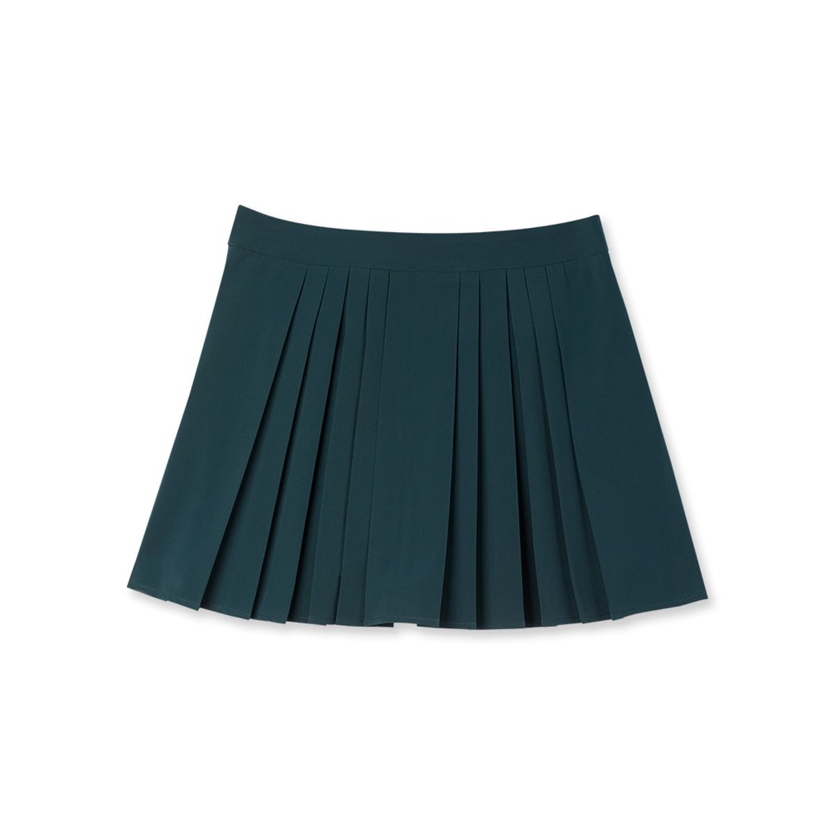 미스페라(MEASPHERA) WOMEN CHAIN PLEATS SKIRT DARK GREEN