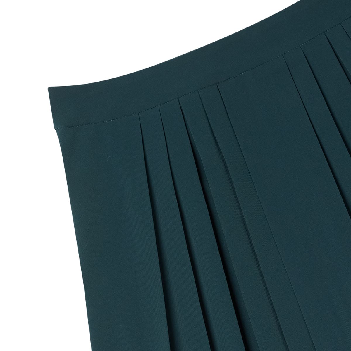 미스페라(MEASPHERA) WOMEN CHAIN PLEATS SKIRT DARK GREEN