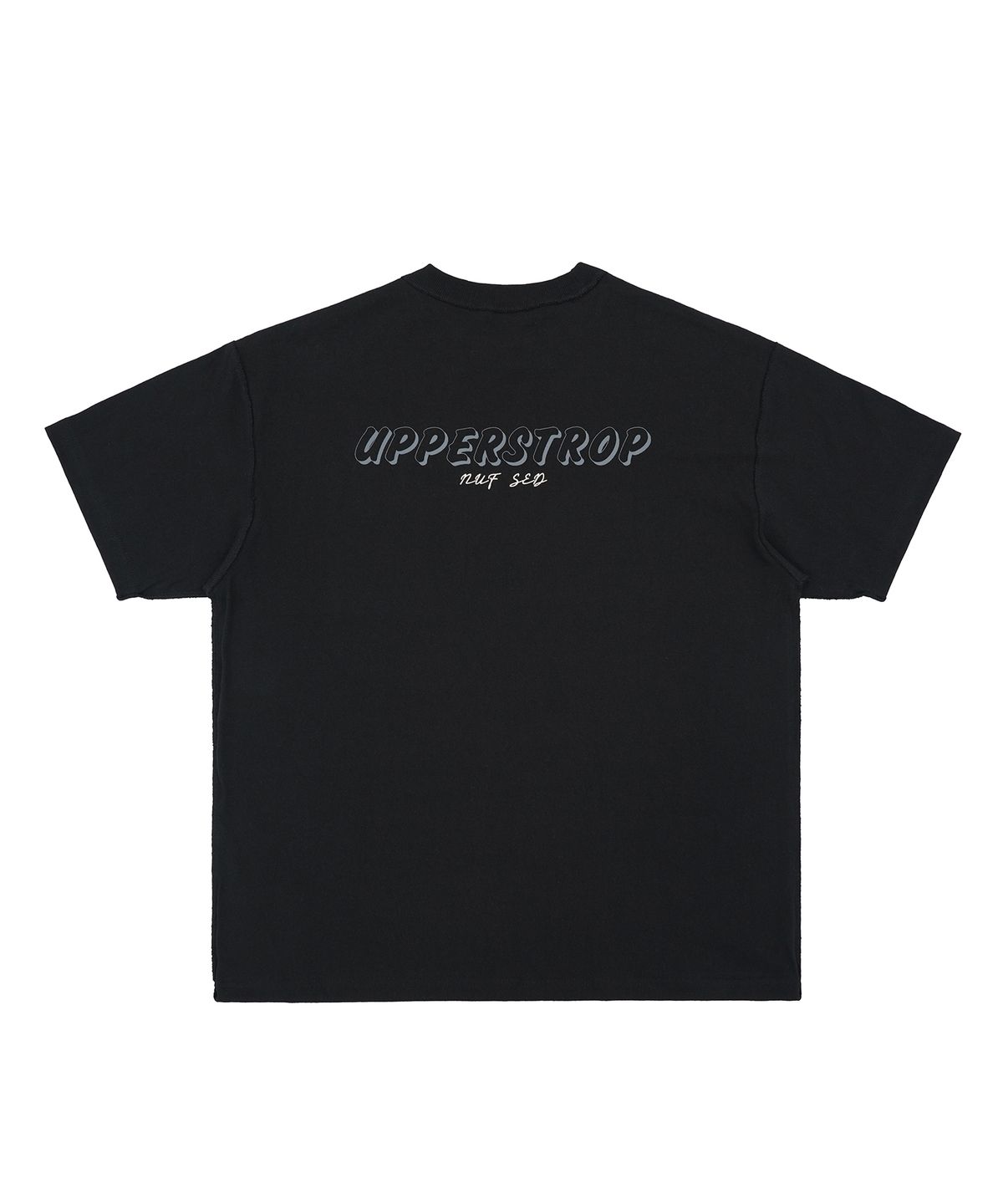어퍼스트롭(UPPERSTROP) [UP9614] 리버스 더블 포켓 반팔 티셔츠 블랙
