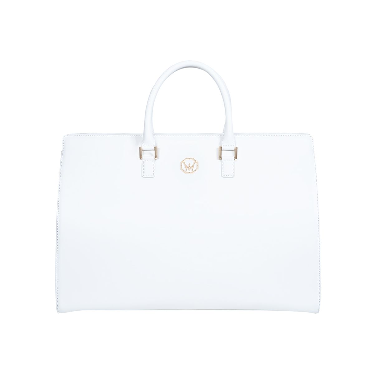 미스페라(MEASPHERA) OCTAGON REAL LEATHER BOSTON BAG WHITE
