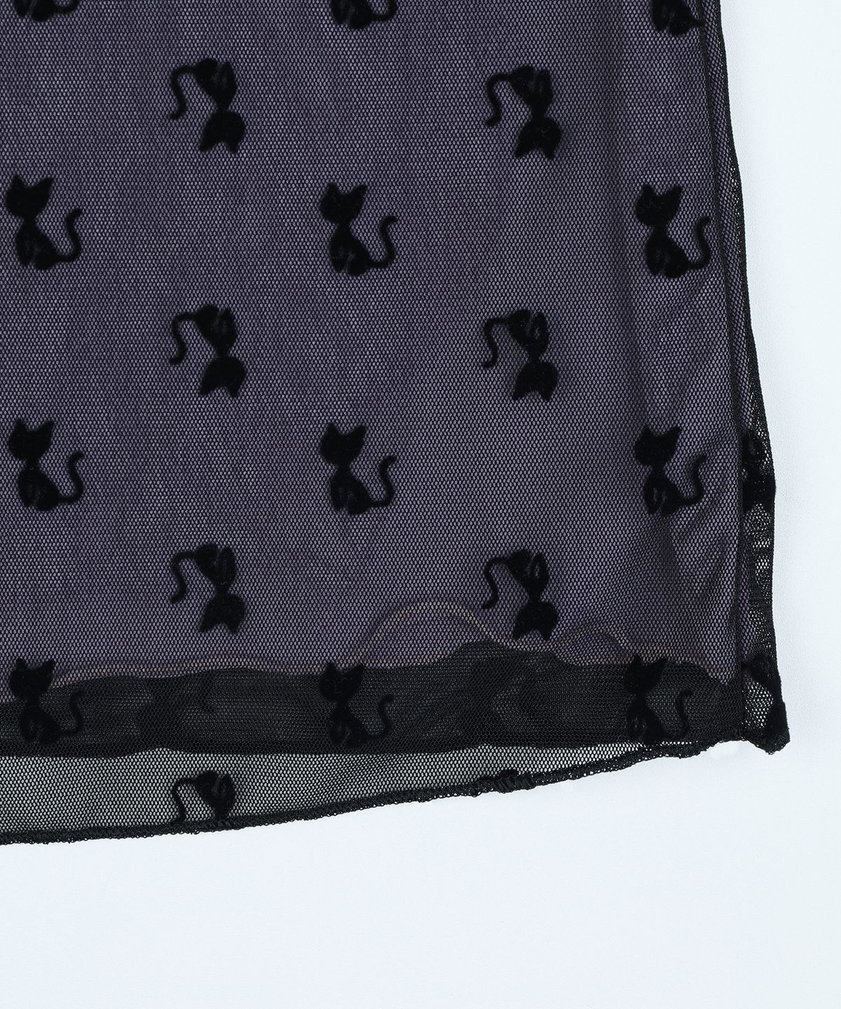 하이스쿨디스코(HIGH SCHOOL DISCO) Cats mesh skirt_Purple