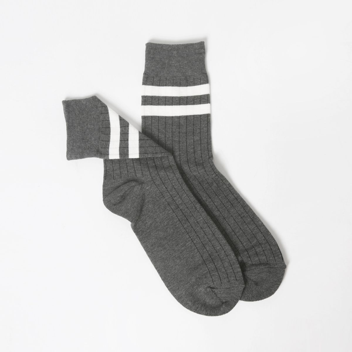 삭스에이(SOCKSA) [10PACK] 유니섹스 베이직 200N 투라인 골지 긴양말
