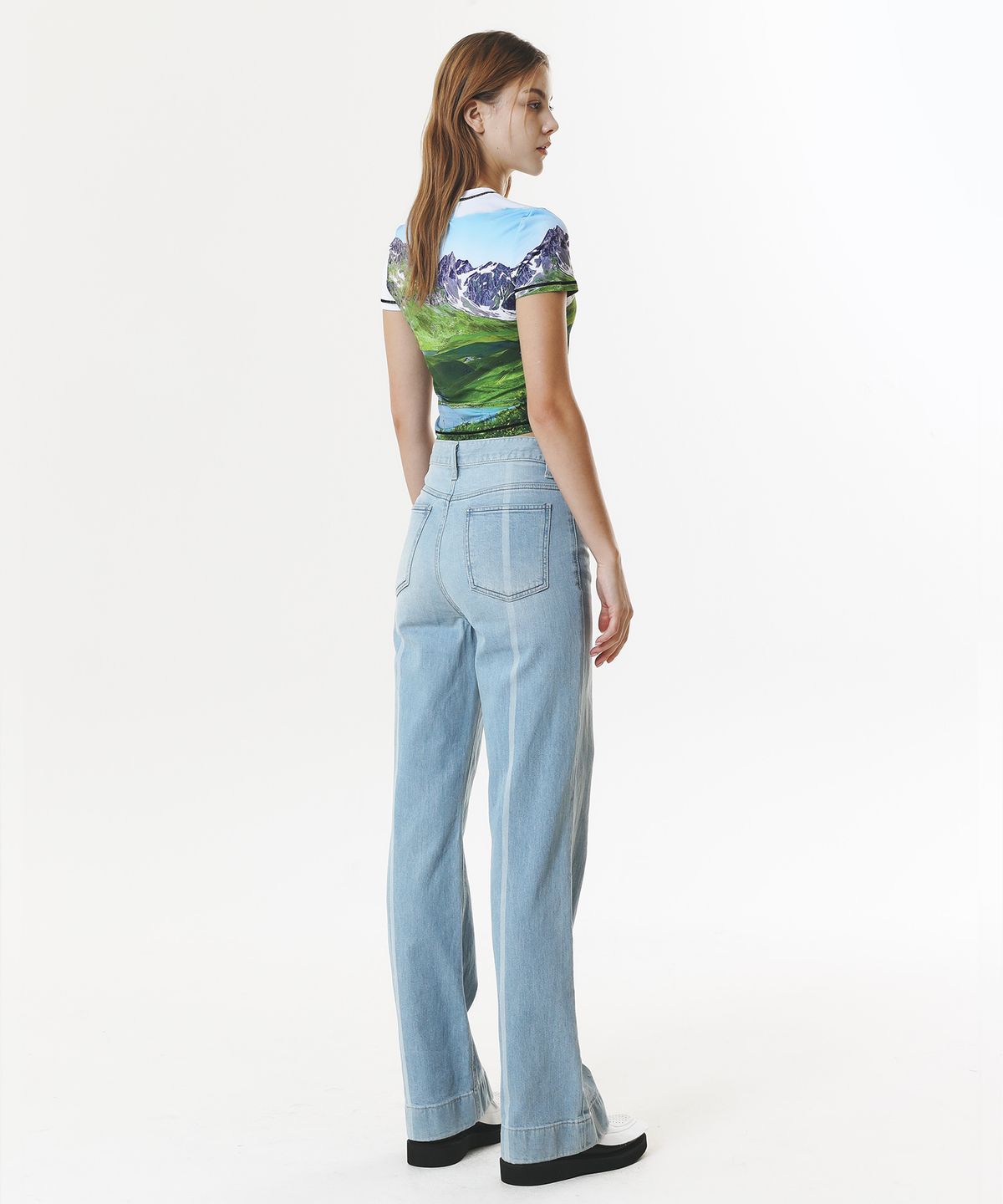 페노메논시퍼(PHENOMENON SEEPER) PRINT SHORT SLEEVE CROP T-SHIRT_[FIELD]