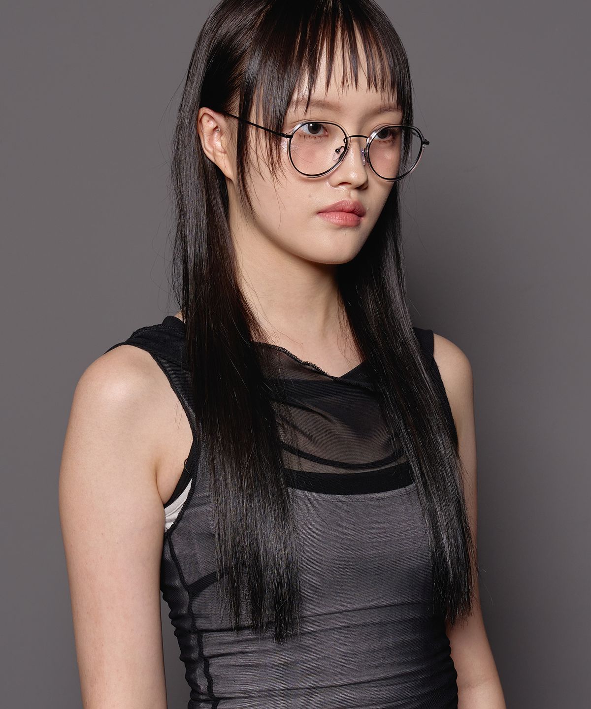 리끌로우(RECLOW) RC_L TR 스테인리스 안경 RL3 CRYSTAL BLACK