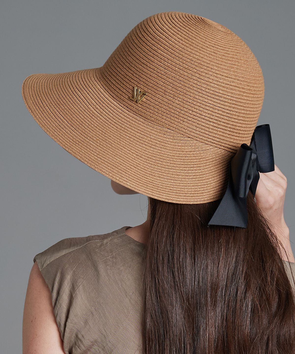 화이트샌즈(WHITE SANDS) 지사 리본 클로슈 햇 에이미 (3 colors)