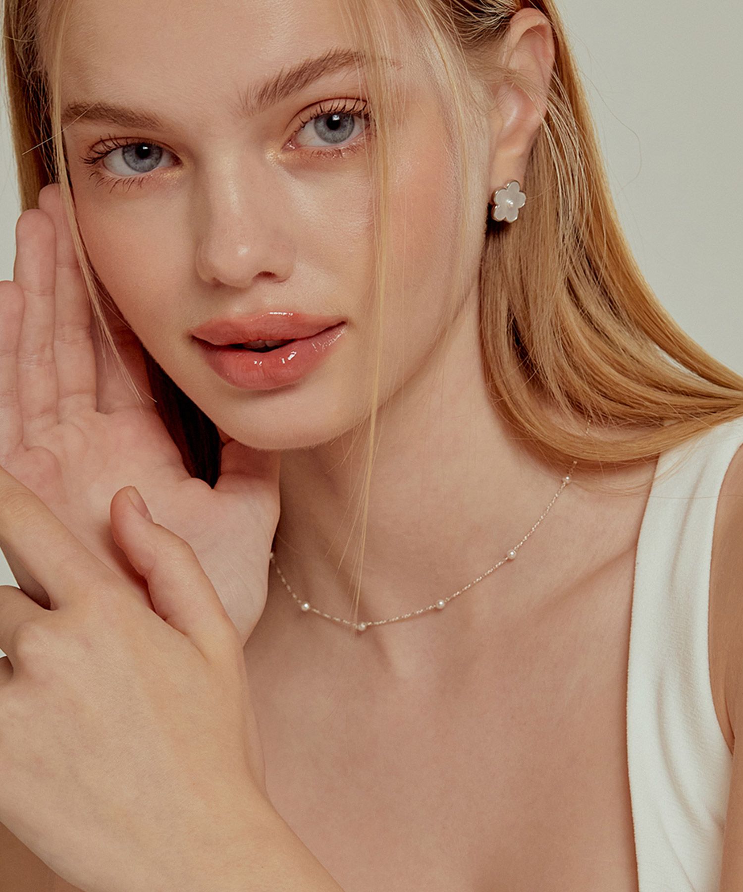 【TATIANA】(Silver925) Pearl ball chain necklace MUSINSA公式 | TATIANA (Silver 925) Pearl Ball Chain Necklace