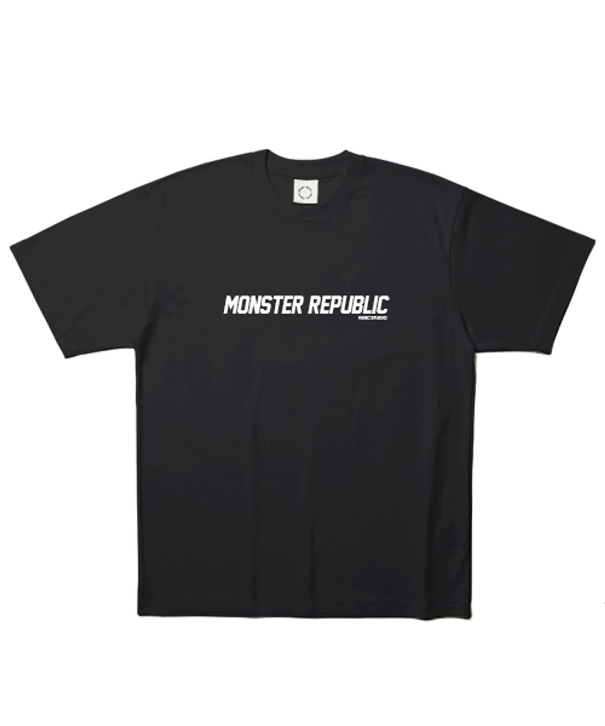 몬스터리퍼블릭(MONSTER REPUBLIC) 몬스터 베이직 로고 화이트 티셔츠 블랙