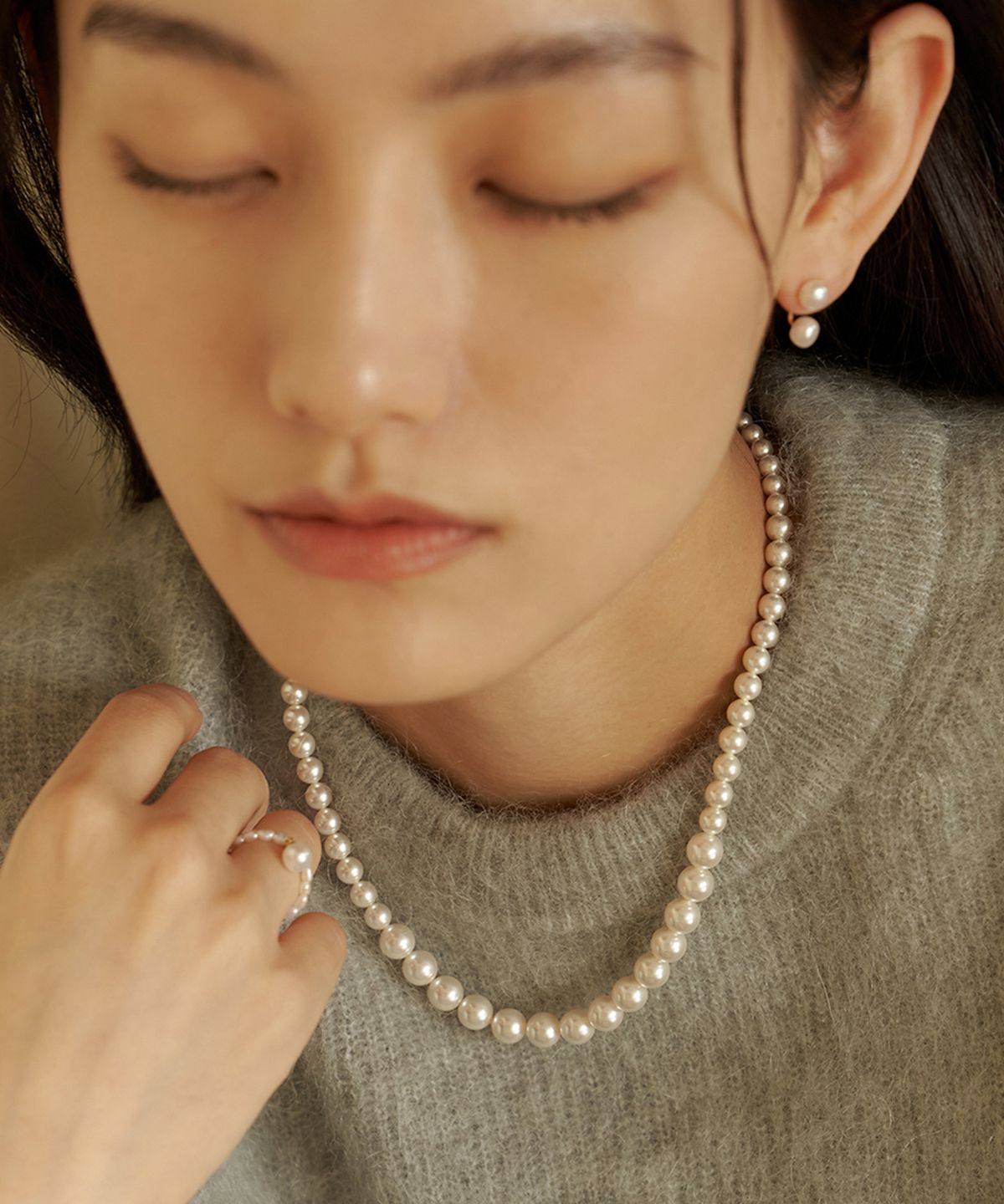 타티아나(TATIANA) 크레센도 진주 목걸이_NZ1202