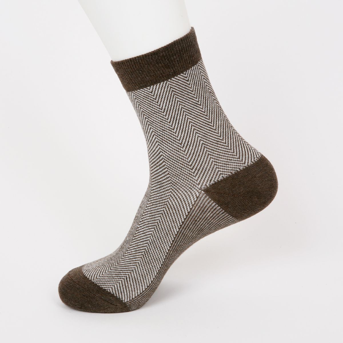 삭스에이(SOCKSA) [10PACK] 유니섹스 베이직 200N 헤링본 패턴 긴양말