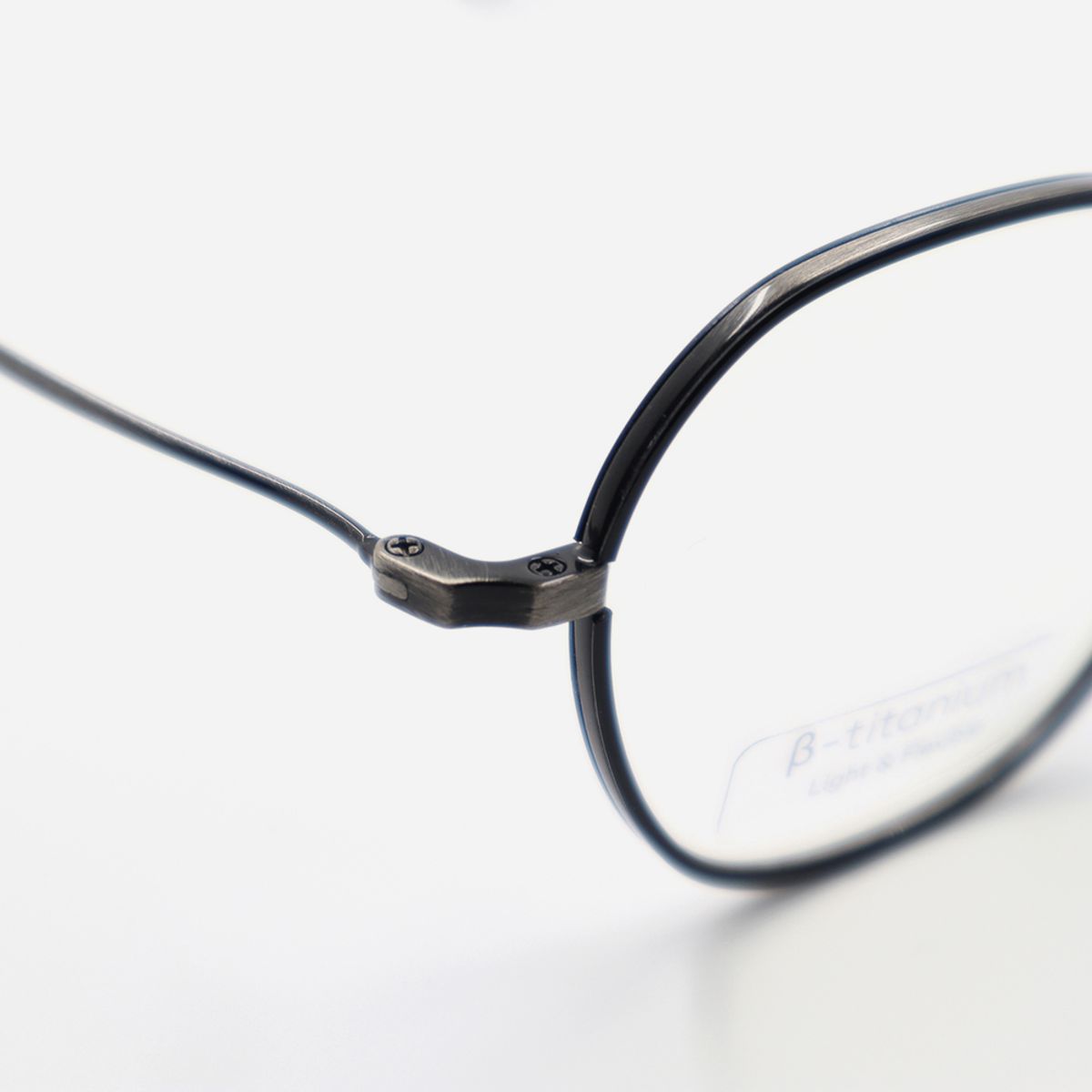 알로아이웨어(ALO EYEWEAR) [Nose Saddle] AL8205 0910M 노즈새들 티타늄 옥타곤 블랙/그레이 안경테