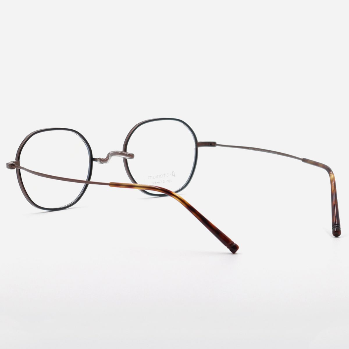 알로아이웨어(ALO EYEWEAR) [Nose Saddle] AL8205 1016M 노즈새들 티타늄 옥타곤 엔틱 브라운 안경테