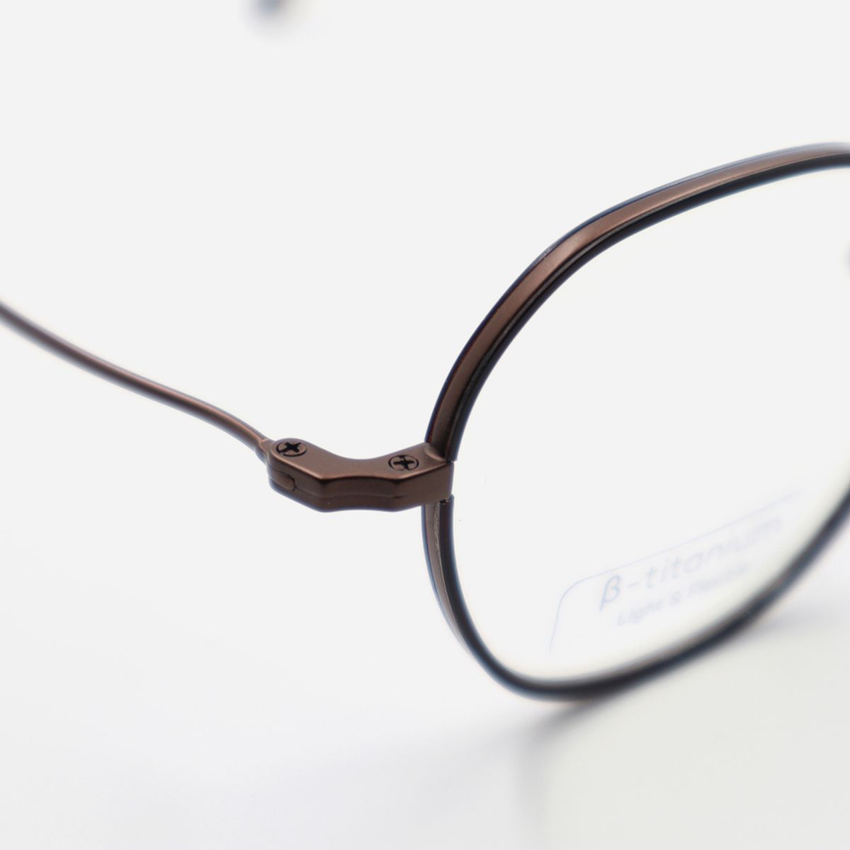 알로아이웨어(ALO EYEWEAR) [Nose Saddle] AL8205 1016M 노즈새들 티타늄 옥타곤 엔틱 브라운 안경테