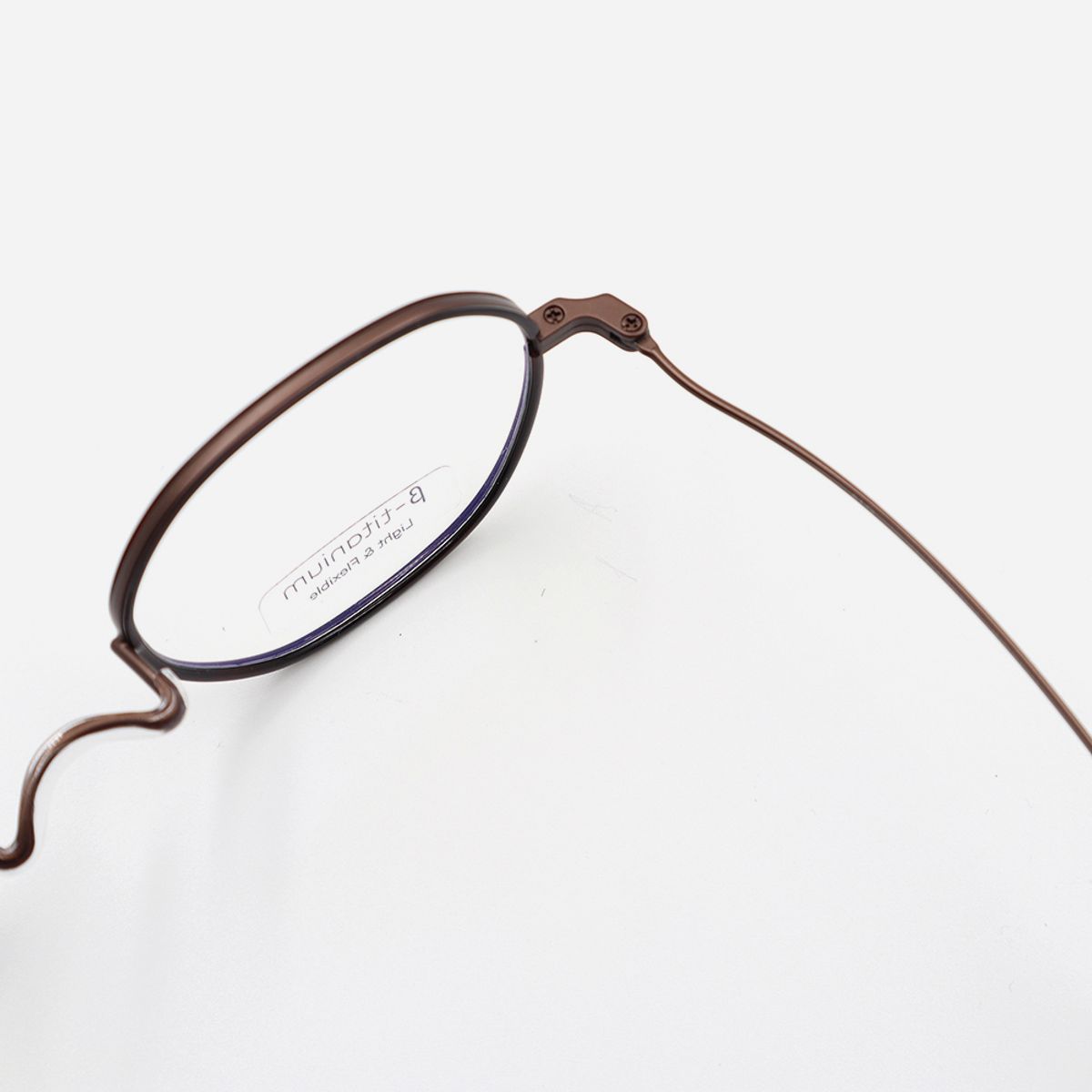 알로아이웨어(ALO EYEWEAR) [Nose Saddle] AL8205 1016M 노즈새들 티타늄 옥타곤 엔틱 브라운 안경테