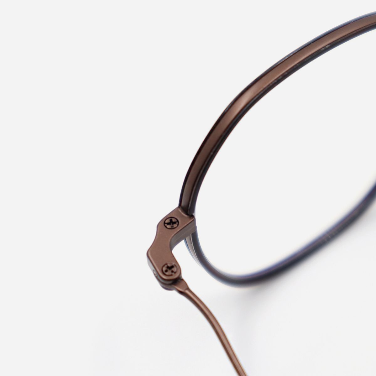 알로아이웨어(ALO EYEWEAR) [Nose Saddle] AL8205 1016M 노즈새들 티타늄 옥타곤 엔틱 브라운 안경테