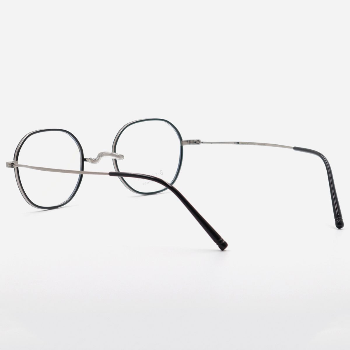 알로아이웨어(ALO EYEWEAR) [Nose Saddle] AL8205 1811M 노즈새들 티타늄 옥타곤 블랙/실버 안경테