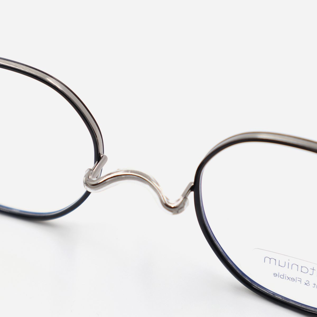 알로아이웨어(ALO EYEWEAR) [Nose Saddle] AL8205 1811M 노즈새들 티타늄 옥타곤 블랙/실버 안경테