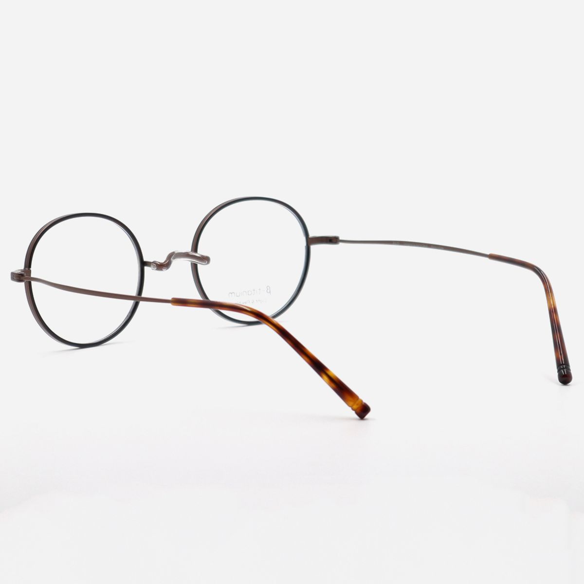 알로아이웨어(ALO EYEWEAR) [Nose Saddle] AL8206 1016M 노즈새들 티타늄 라운드 엔틱 브라운 안경테