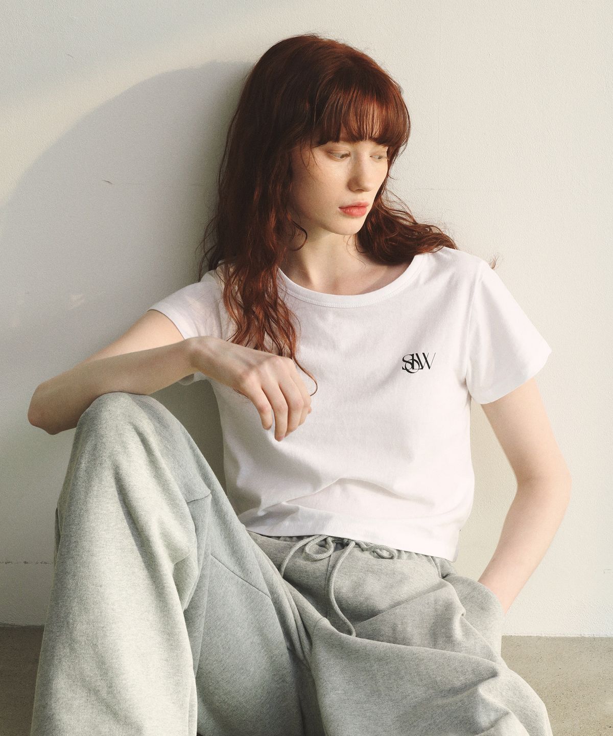 슬로우 레코드 하우스(SLOW RECORD HOUSE) 슬로우 로고 크롭 티셔츠