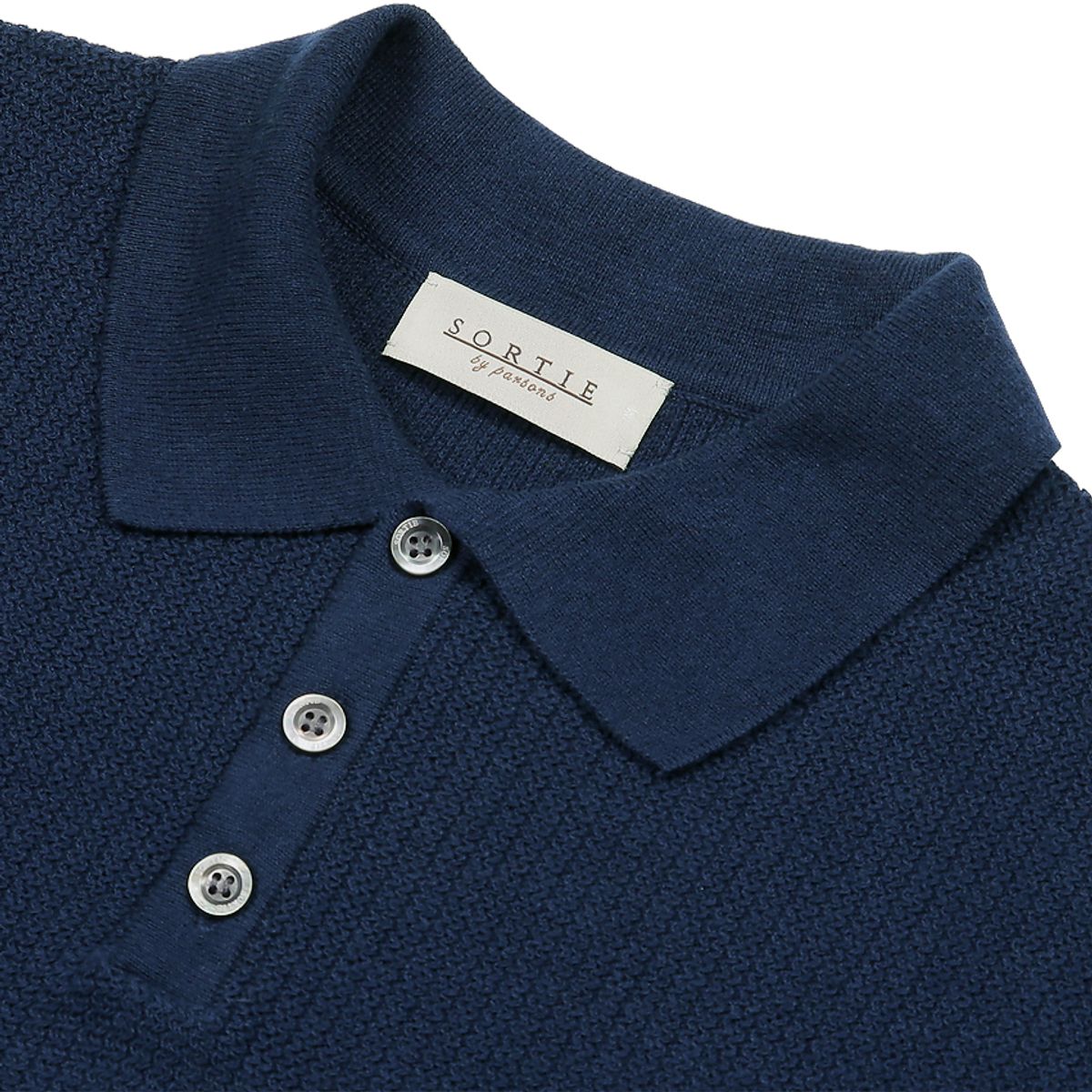 솔티(SORTIE) Texture Summer Polo Knit (Blue)