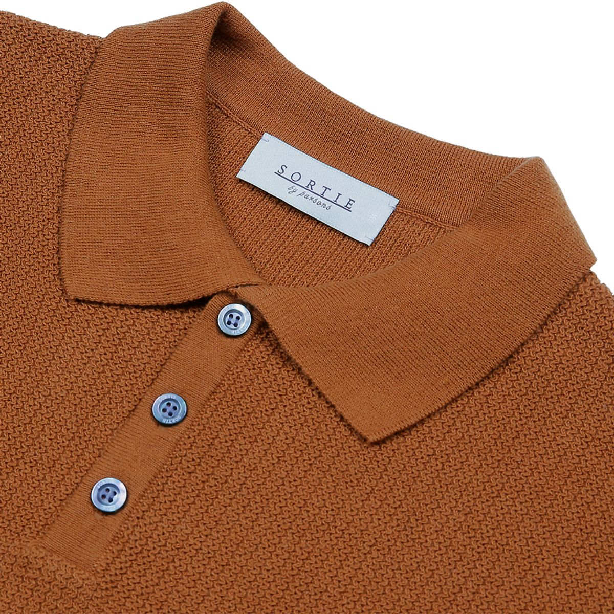 솔티(SORTIE) Texture Summer Polo Knit (Orange)