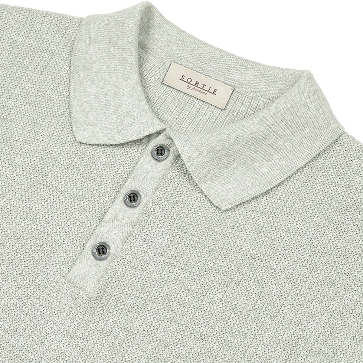 솔티(SORTIE) Texture Summer Polo Knit (Oatmeal gray)