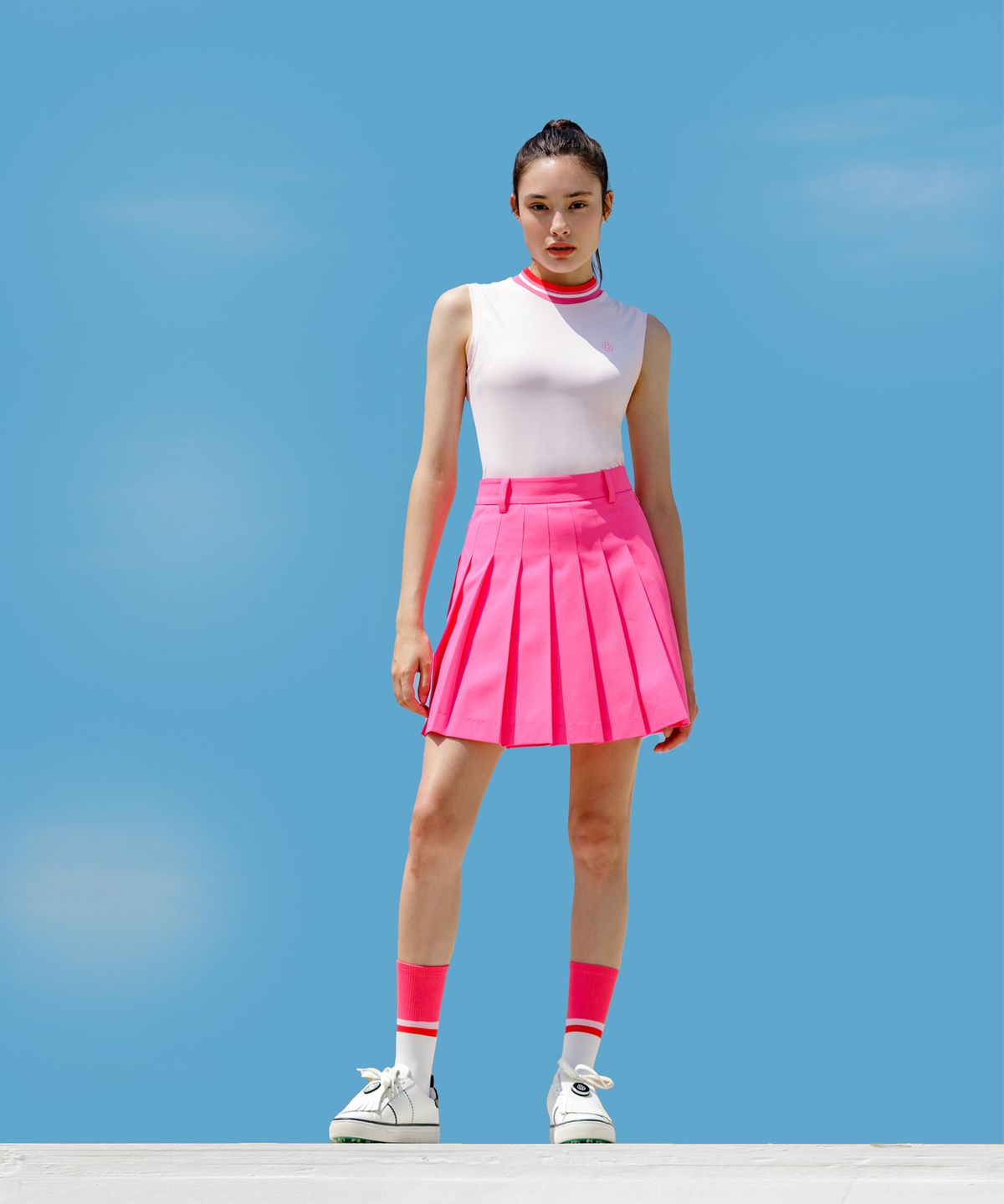 오베르 골프(OBER GOLF) 멀티 컬러 쿨링 슬리브리스 (핑크)