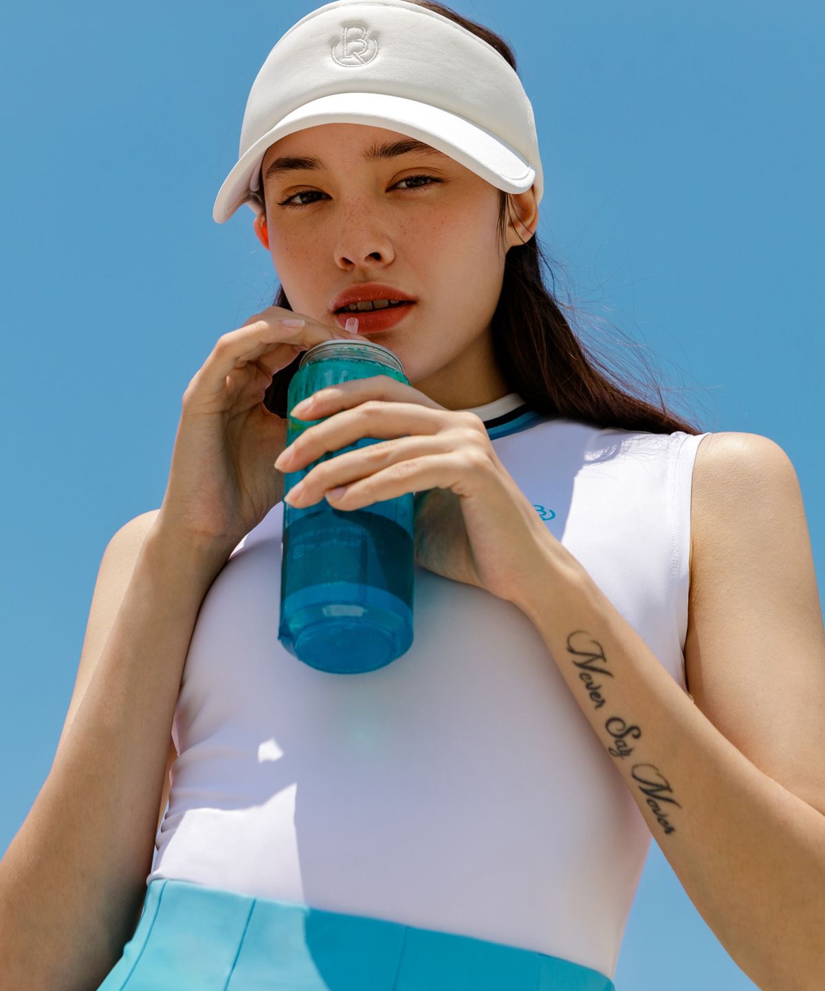 오베르 골프(OBER GOLF) 멀티 컬러 쿨링 슬리브리스 (화이트)