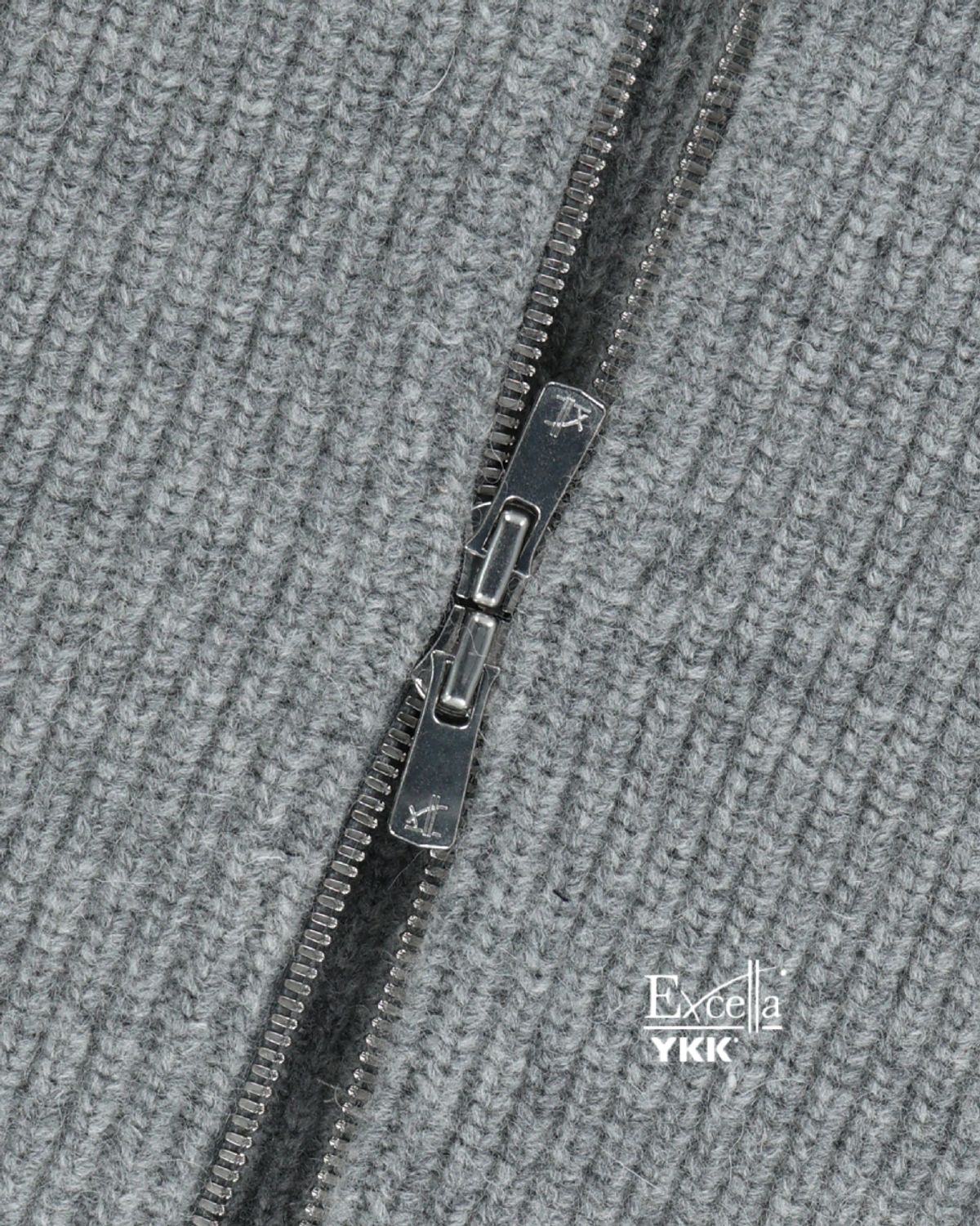 아스트레이(ASTLAY) Excella Lambswool Knit zip-up (Gray / Light Gray)