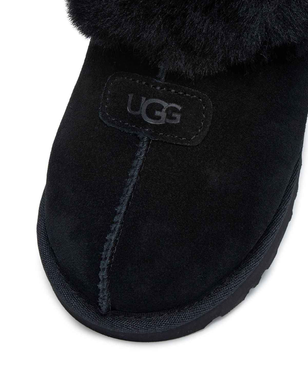 어그(UGG) [WOMEN] 퍼 카라 스웨이드 슬립온 슈즈 (타제트) - 블랙 / 1134810BLK