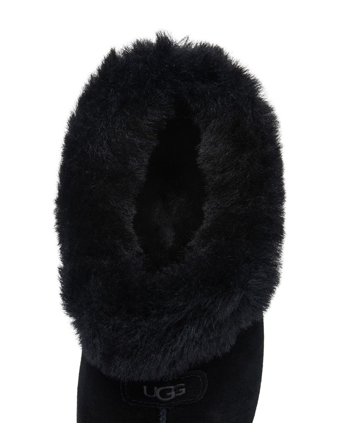 어그(UGG) [WOMEN] 퍼 카라 스웨이드 슬립온 슈즈 (타제트) - 블랙 / 1134810BLK