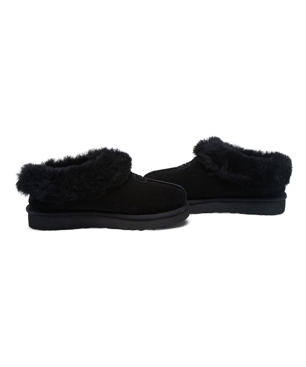 어그(UGG) [WOMEN] 퍼 카라 스웨이드 슬립온 슈즈 (타제트) - 블랙 / 1134810BLK