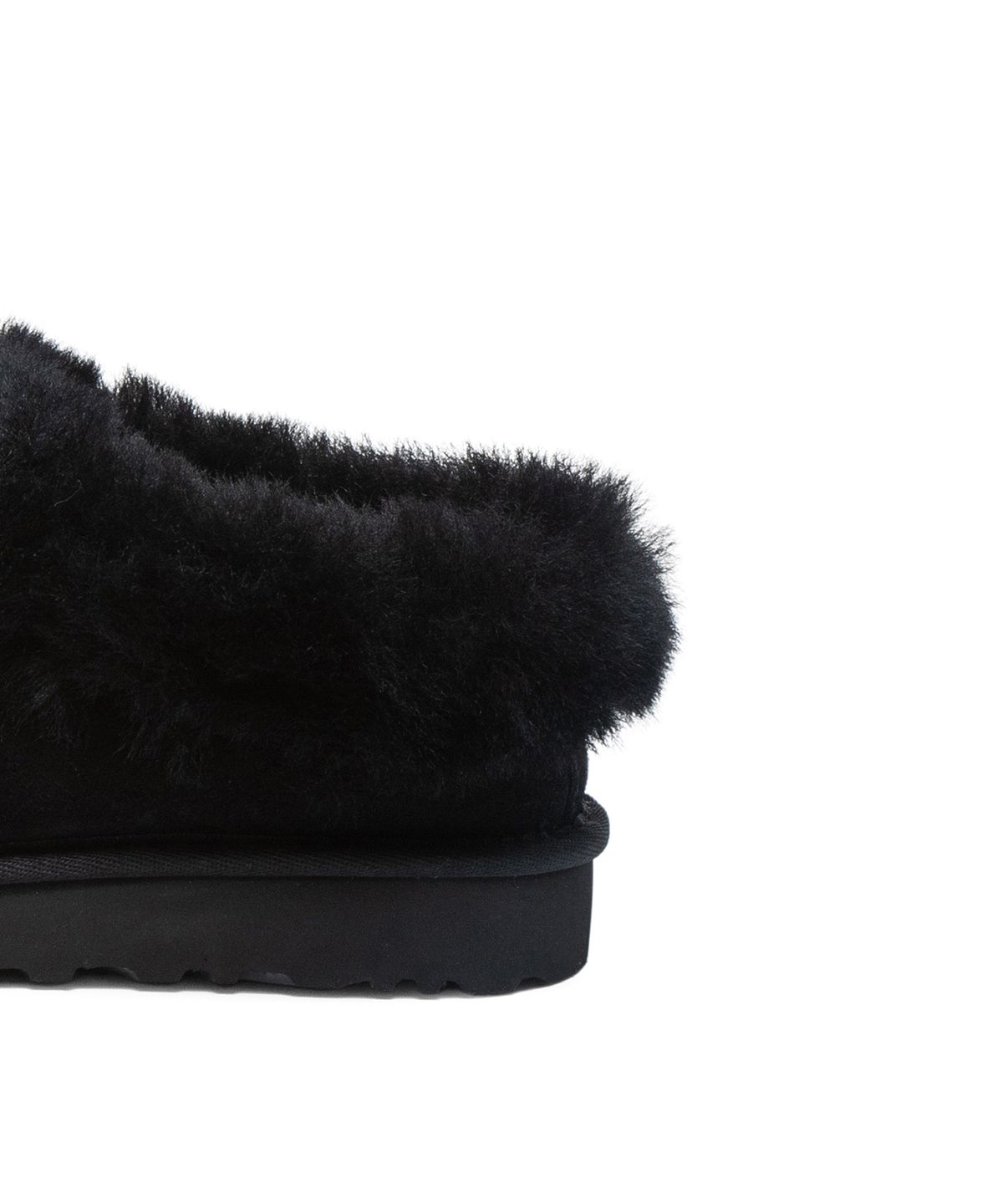 어그(UGG) [WOMEN] 퍼 카라 스웨이드 슬립온 슈즈 (타제트) - 블랙 / 1134810BLK