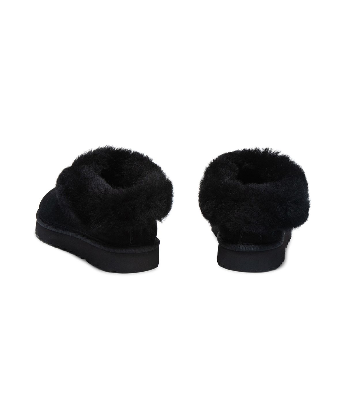 어그(UGG) [WOMEN] 퍼 카라 스웨이드 슬립온 슈즈 (타제트) - 블랙 / 1134810BLK