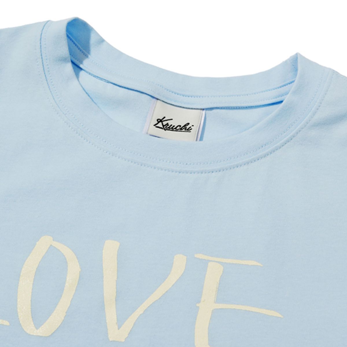 크루치(KRUCHI) LOVE ME CROP SLEEVELESS (SKY BLUE)