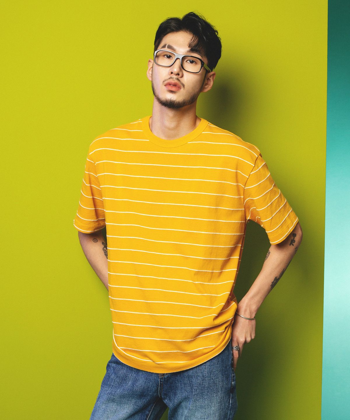 올드비(OLDBE) ATT 코튼 30S 2PLY 바스크 셔츠 옐로우