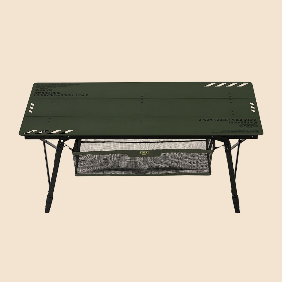 카고 컨테이너(CARGO CONTAINER) 3-WAY 테이블 (카키)