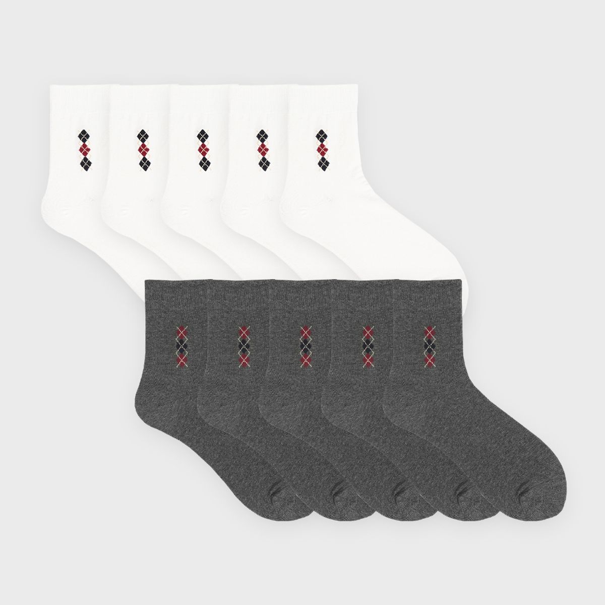 삭스에이(SOCKSA) [10PACK] 베이직 200N 미니 다이아 긴양말