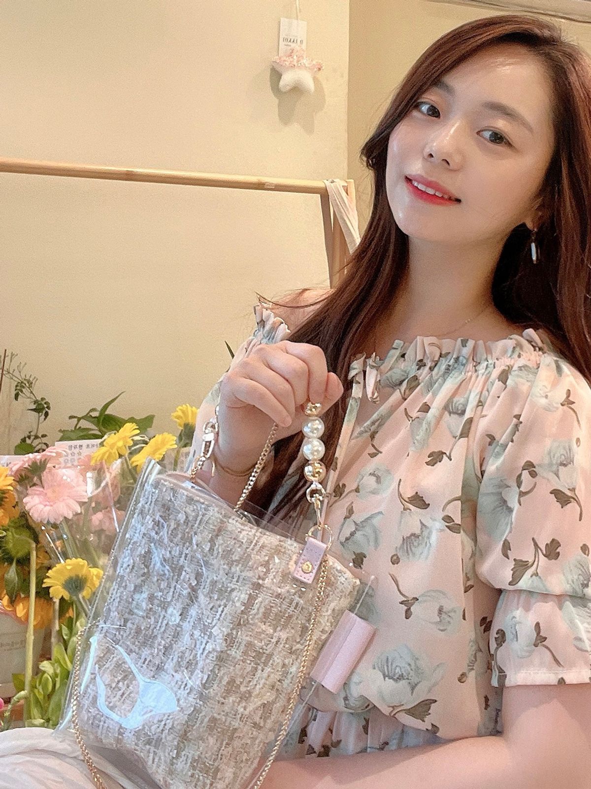 지나인뉴욕(JINA IN NY) 캔디볼 베이비 티  젤리 크로스백 [트위드 콤보 2컬러]