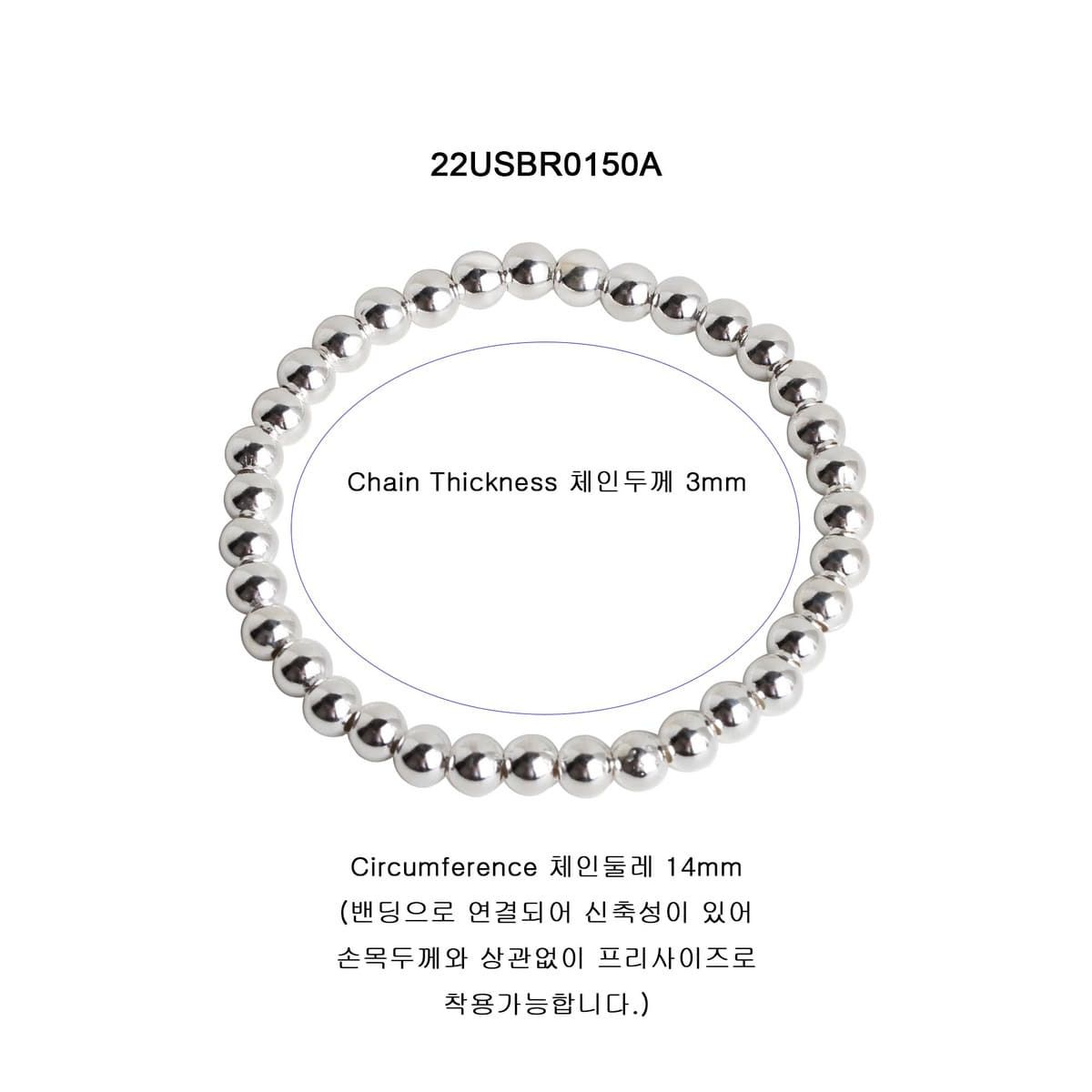 매즈믹(MEZMIC) 3mm 볼체인 925실버 팔찌