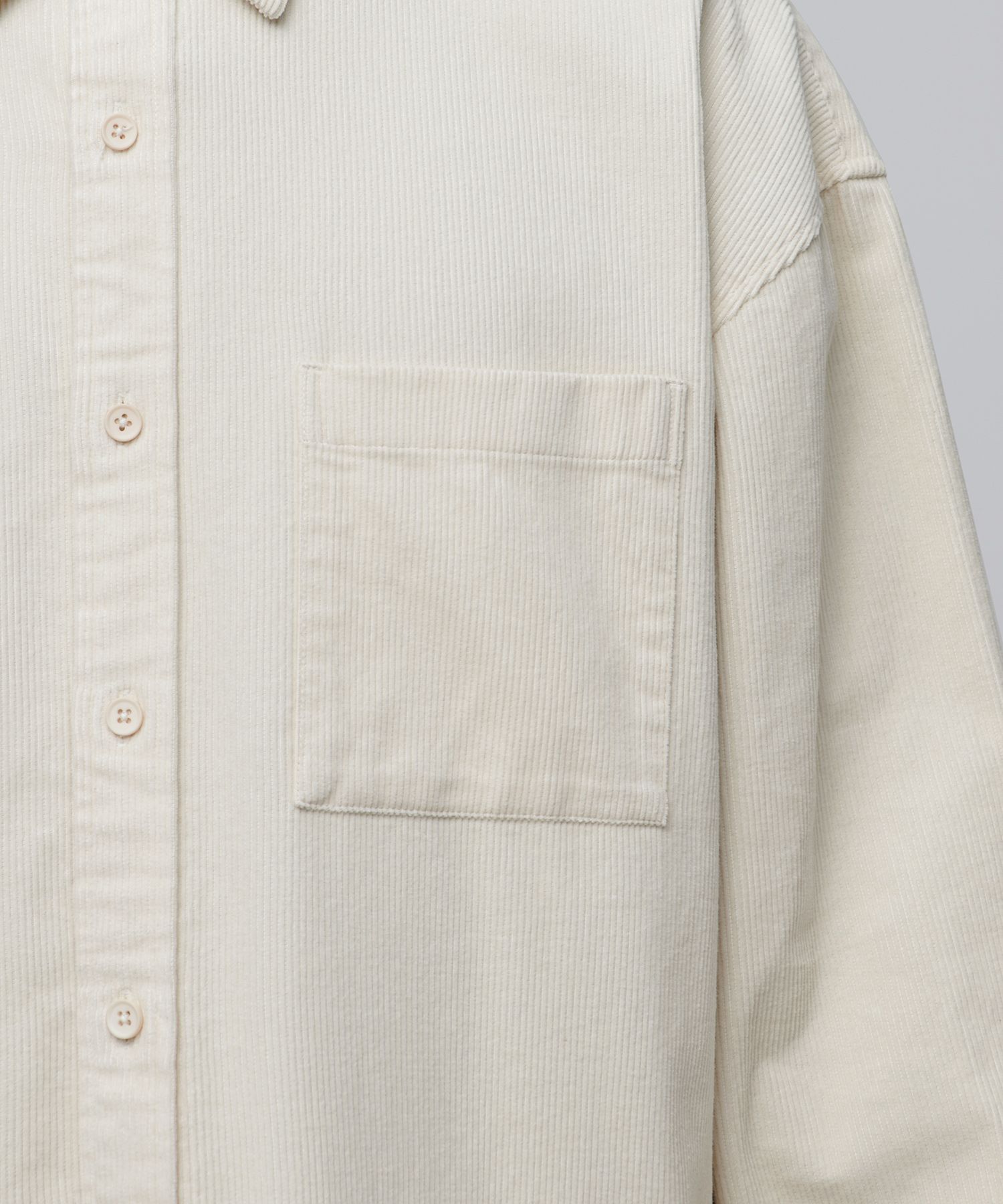 ★MUSINSA STANDARD★ Oversized corduroy shirt light beige MM MUSINSA | MUSINSA STANDARD Oversized Corduroy Shirt [Cream]