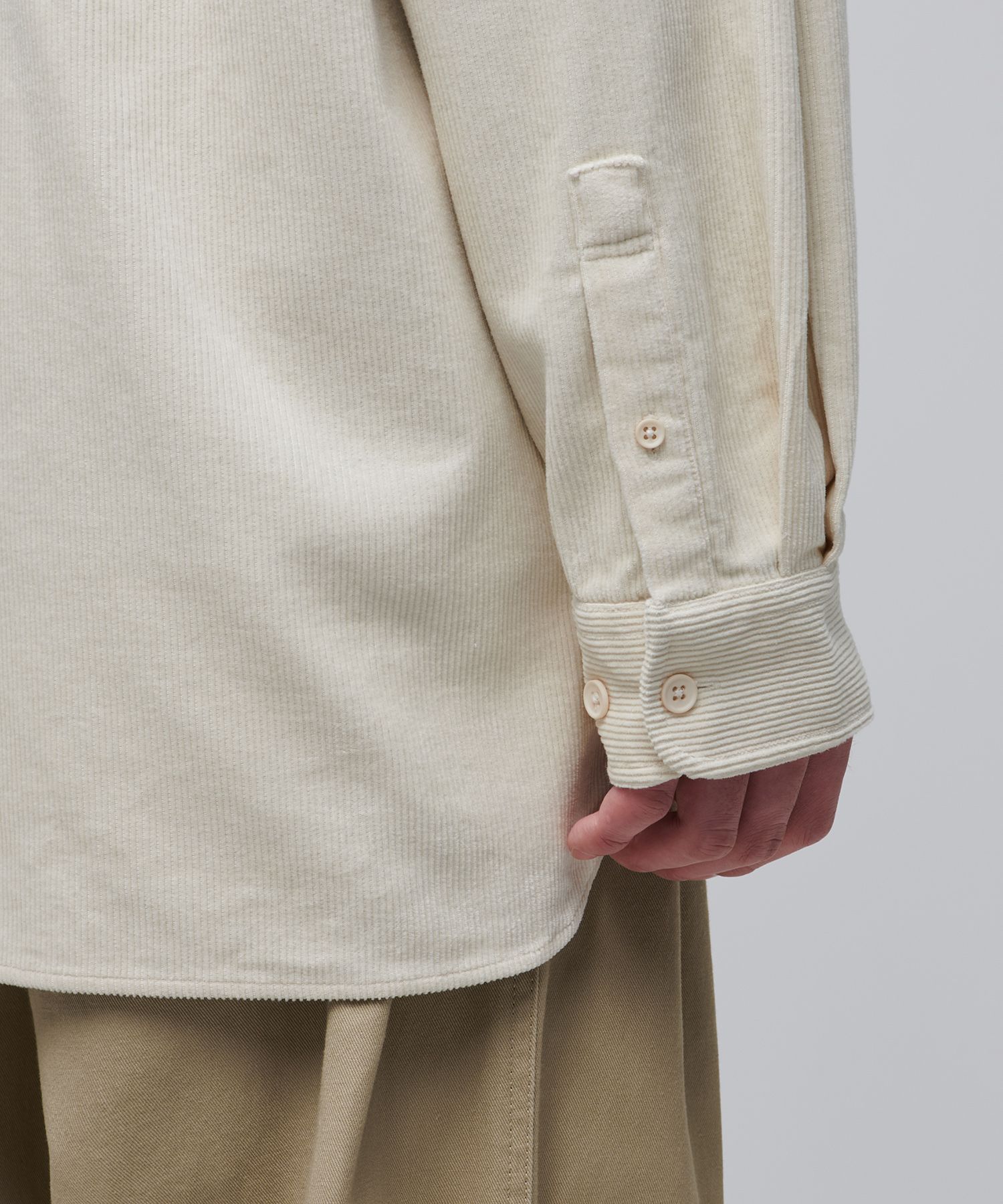 ★MUSINSA STANDARD★ Oversized corduroy shirt cream MMBSH701 MUSINSA | MUSINSA STANDARD Oversized Corduroy Shirt [Cream]