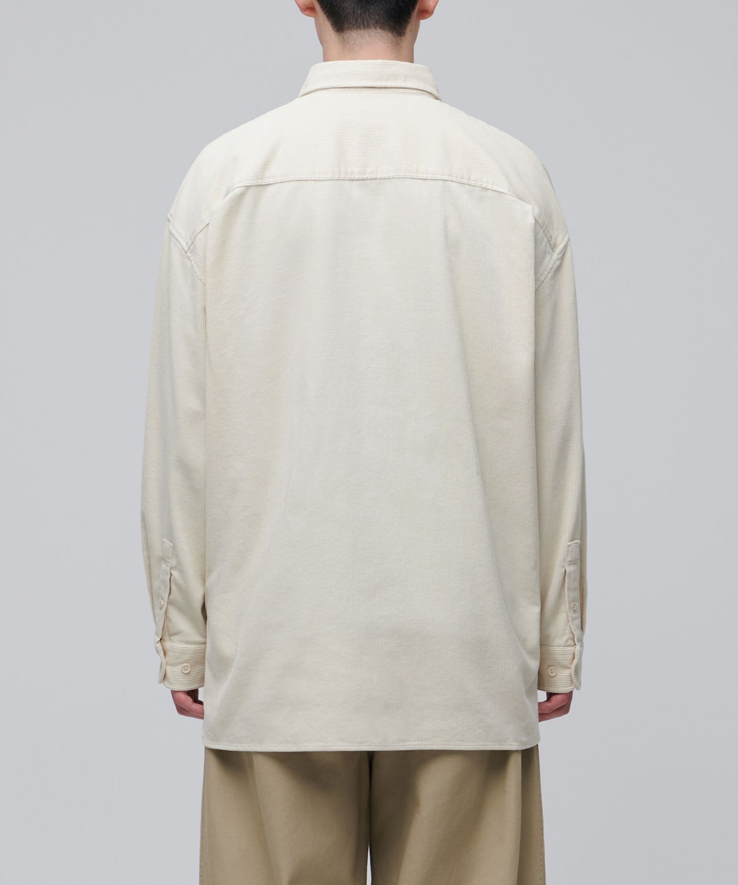 ★MUSINSA STANDARD★ Oversized corduroy shirt light beige MM MUSINSA | MUSINSA STANDARD Oversized Corduroy Shirt [Cream]