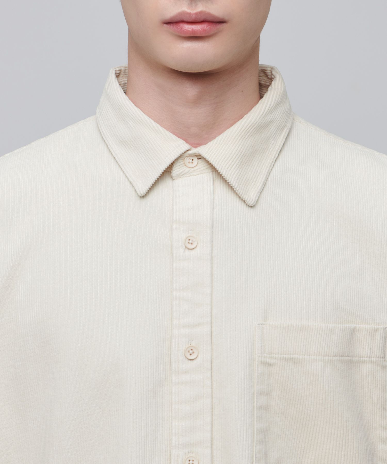 ★MUSINSA STANDARD★ Oversized corduroy shirt cream MMBSH701 MUSINSA | MUSINSA STANDARD Oversized Corduroy Shirt [Cream]
