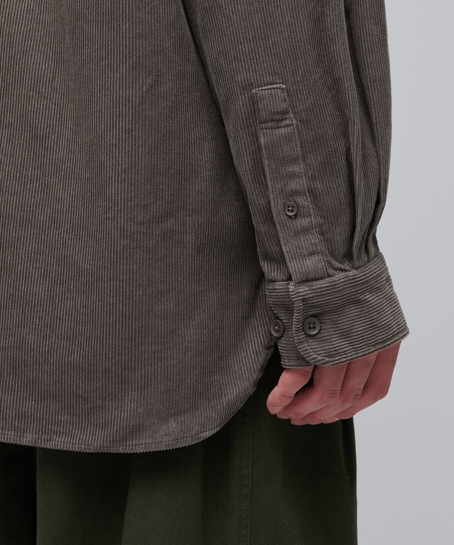 ★MUSINSA STANDARD★ Oversized corduroy shirt dark grey MMBS MUSINSA | MUSINSA STANDARD Oversized Corduroy Shirt [Dark Grey]