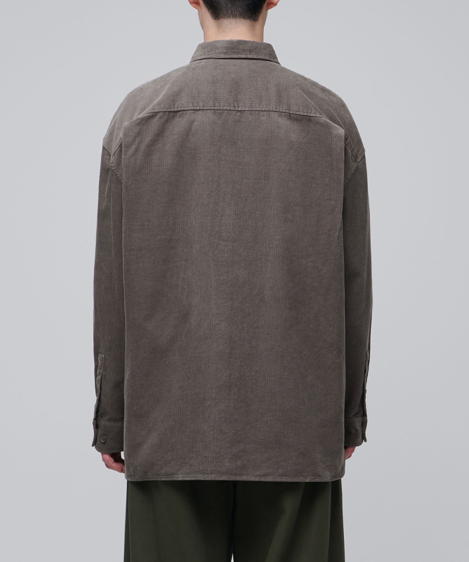 ★MUSINSA STANDARD★ Oversized corduroy shirt dark grey MMBS MUSINSA | MUSINSA STANDARD Oversized Corduroy Shirt [Dark Grey]