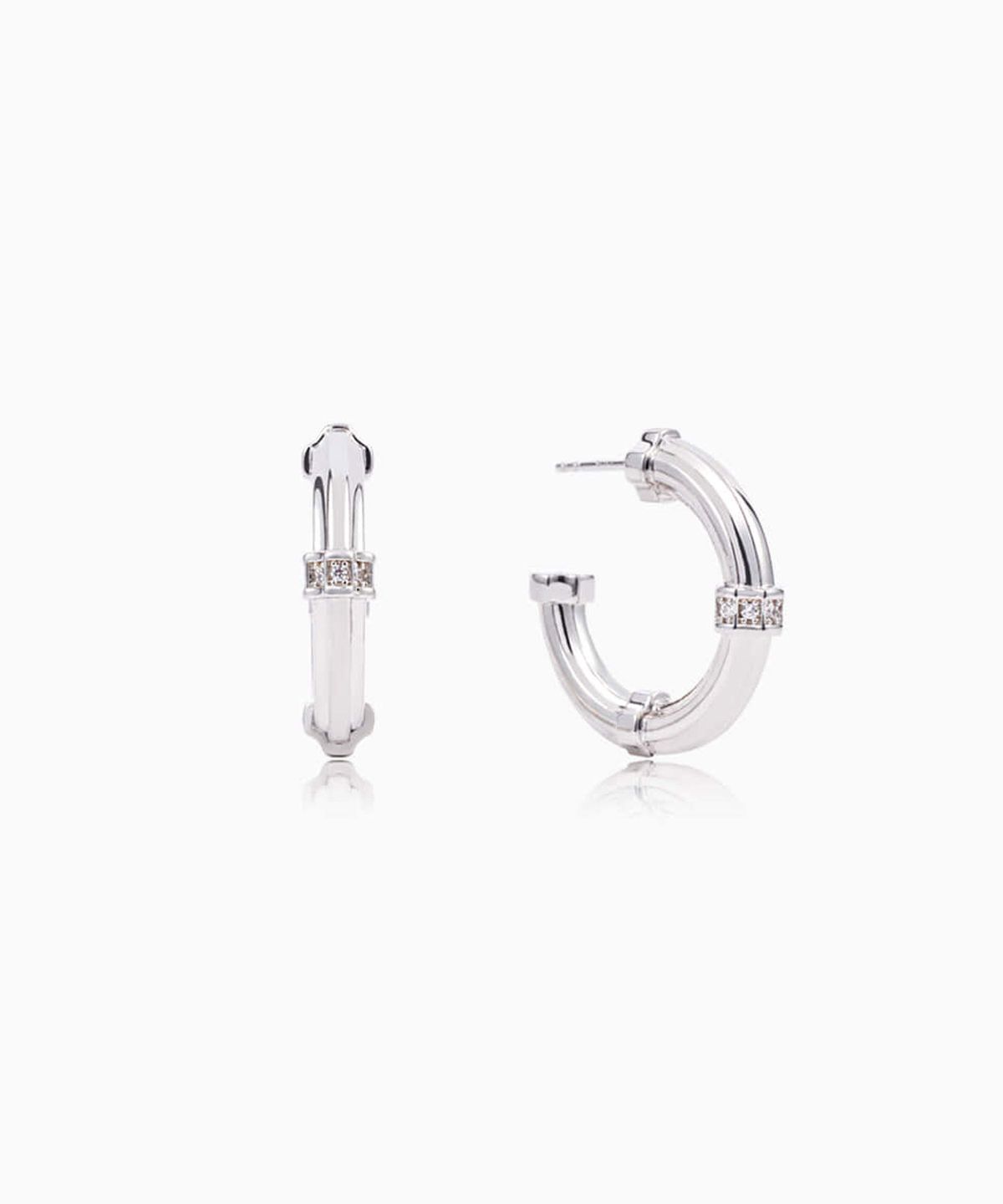 일레란느(ILLE LAN) Glitter Hoop Earrings (QZ)