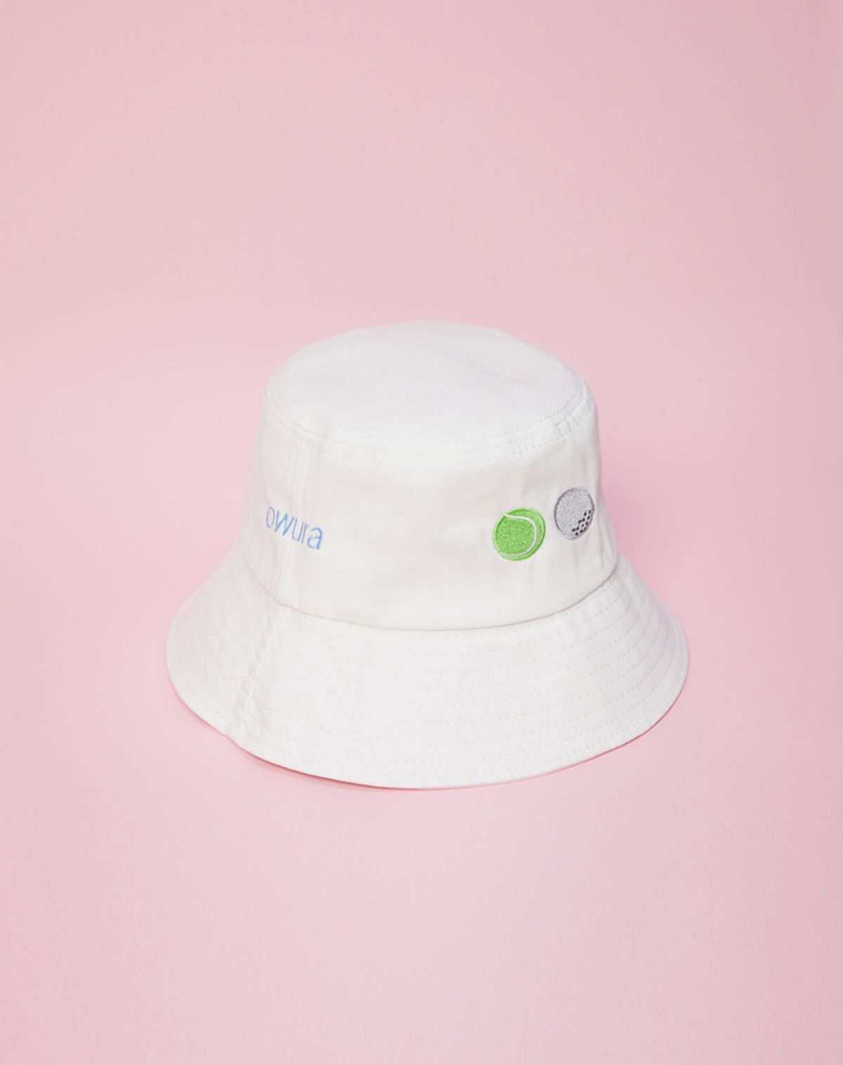 오우라(OWURA) 로고 버킷햇_화이트