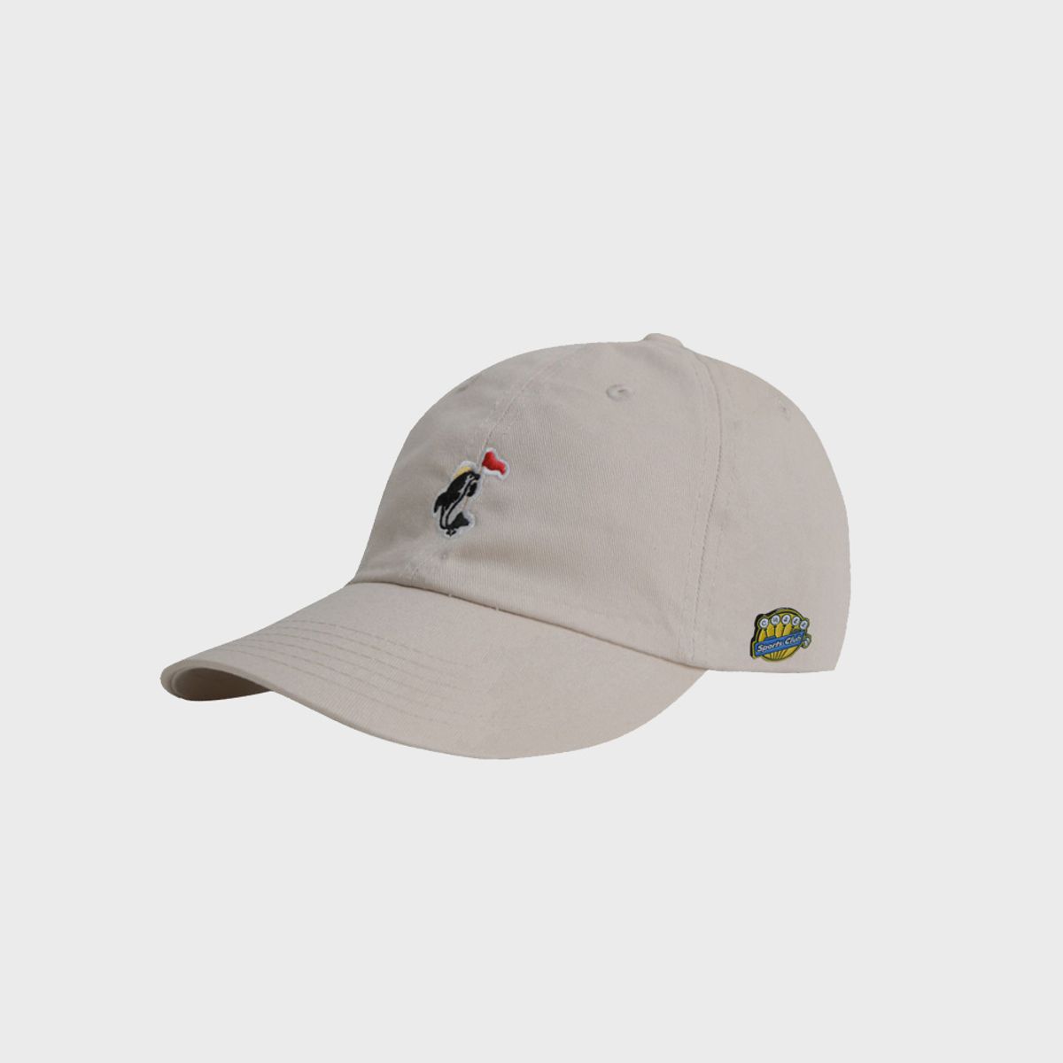 칠스포츠클럽(CHILL SPORTS CLUB) 돌핀클럽 6패널 볼캡 윗 볼마커 베이지