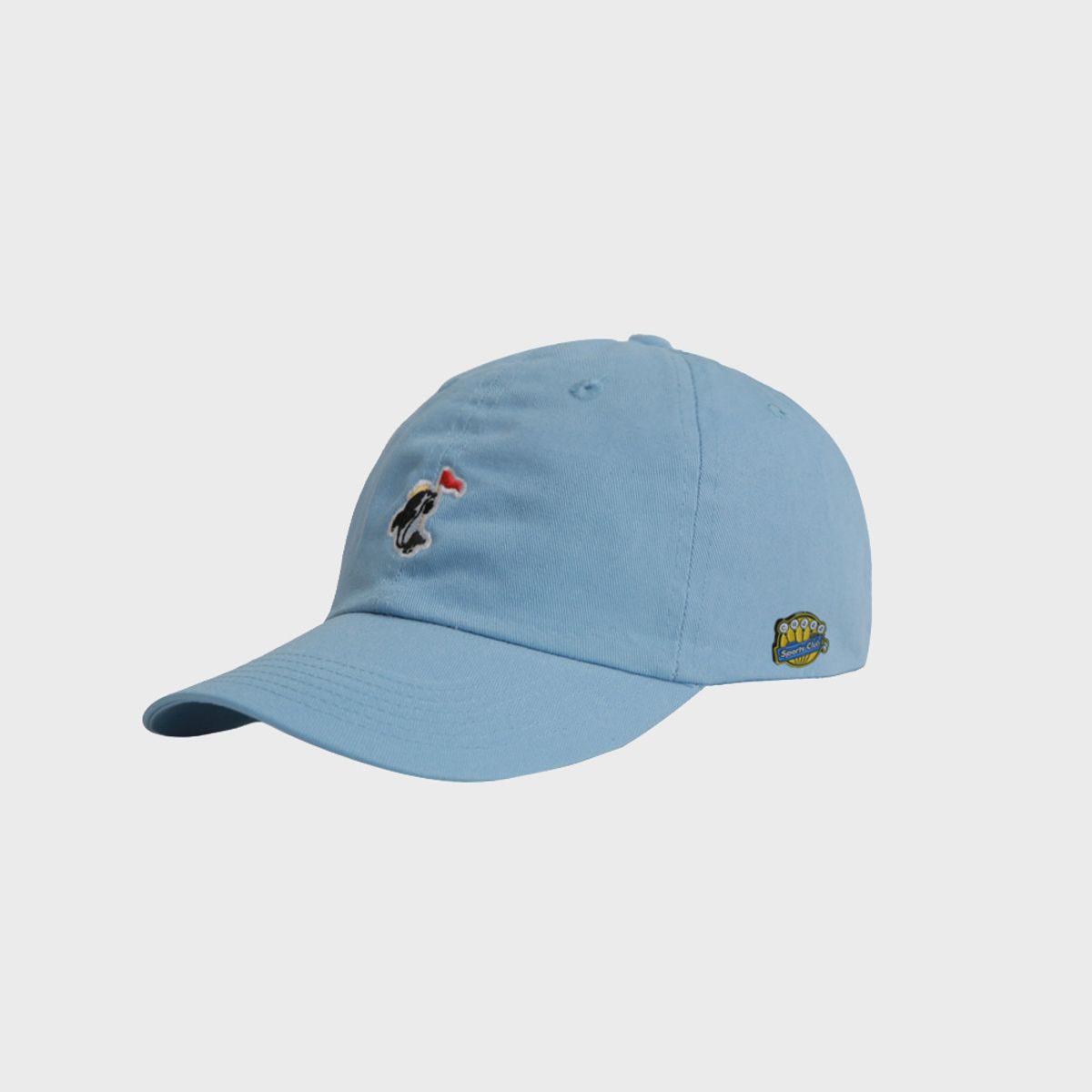 칠스포츠클럽(CHILL SPORTS CLUB) 돌핀클럽 6패널 볼캡 윗 볼마커  스카이블루